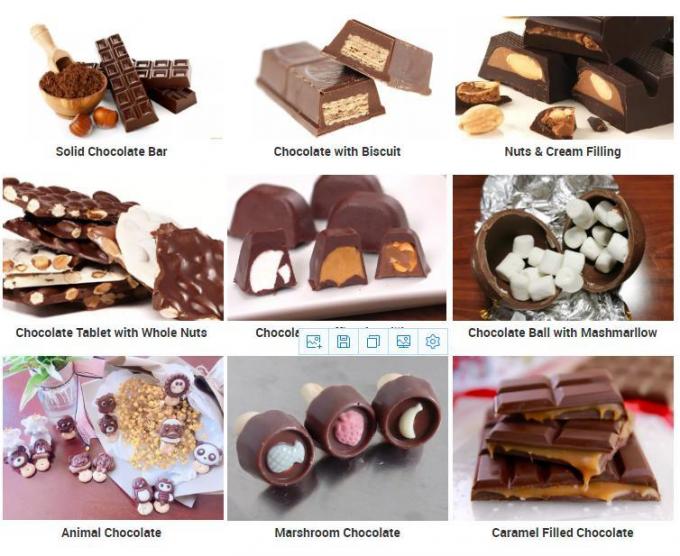 Industriële Snackmachines Twee Kleurencentrum die Hete de Depositeurchocoladereep vullen die van de Chocoladeautomaat het Vormen van Machine maken