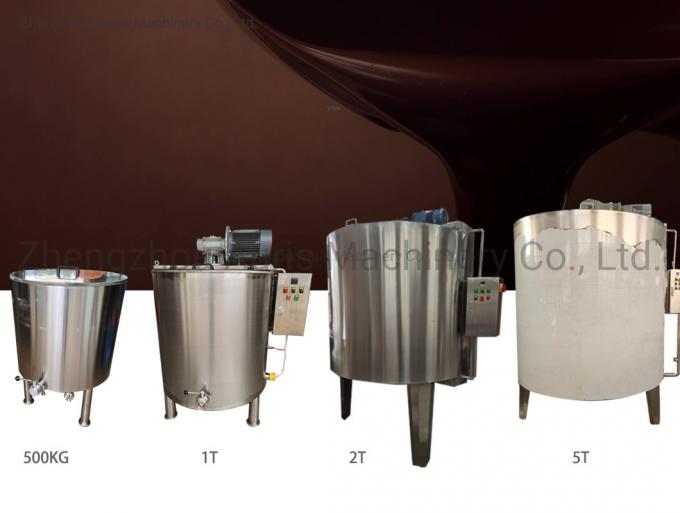 500L Smeltende de Chocolade Aanmakende Machine van de Chocoladebereidingsmachine Ss316 0