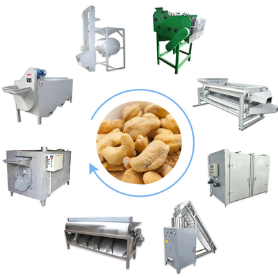 200kg Machine Droge Type van de outputcashewnoot het Voedselproductielijn van de Motorschil