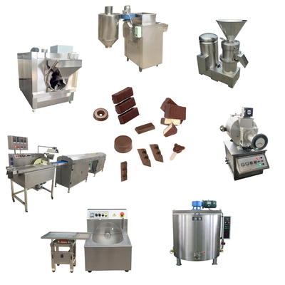 500kg/H van de de Cacaochocolade van Bean To Bar Chocolate Machine Malende de Verwerkingsmachines