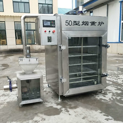 304ss van de de Partijstoom van de vlees het Rokende Machine 50kg Materiaal van de de Vissenverwerking Worst Gerookte