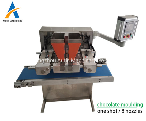 6PCS de Deklaagchocolade van Min Chocolate Pouring Machine 304ss het Deponeren Lijn