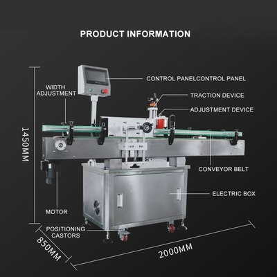 Het automatische stickerfles instrument van het de flessenetiket van de etiketteringsmachine voor plastic glascontainers